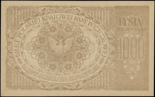 1.000 marek polskich 17.05.1919; seria AD, numer