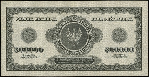 500.000 marek polskich 30.10.1923, seria B, nume