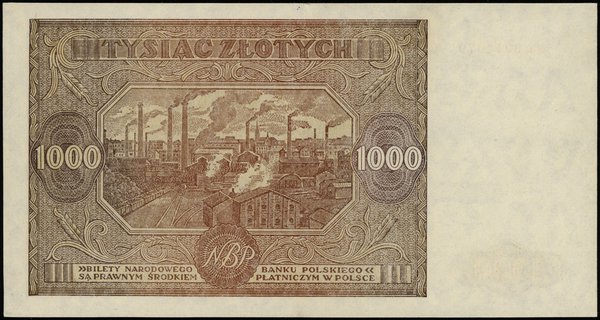 1.000 złotych 15.01.1946, seria Wb, numeracja 09