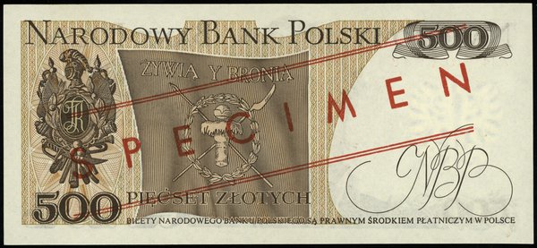 500 złotych 15.06.1976; seria AM, numeracja 0000
