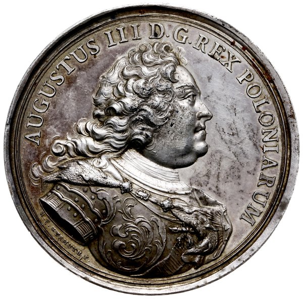 medal z 1736 r. autorstwa H. F. Wermutha wybity na pamiątkę Sejmu Pacyfikacyjnego