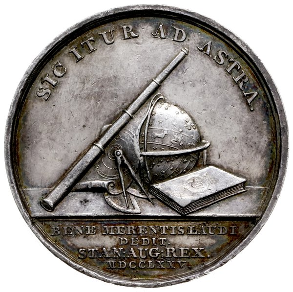 medal z 1778 r. autorstwa Jana Filipa Holzaeussera poświęcony Marcinowi Poczobutowi