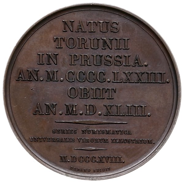 medal z 1818 r., autorstwa Petit’a i Durant’a, p