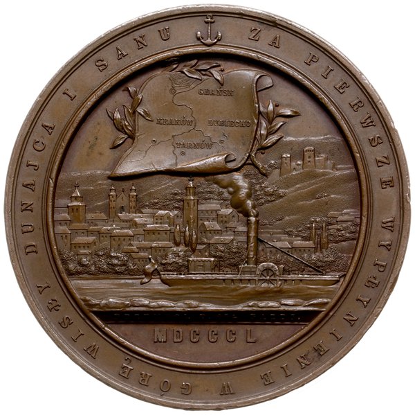 medal z 1850 r. autorstwa C. Radnitzkiego, wybit