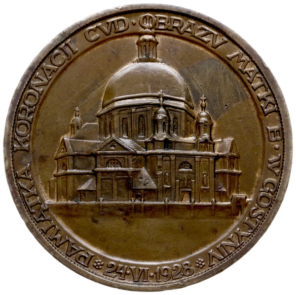 medal z 1928 r. autorstwa Jana Wysockiego, wybity z okazji koronacji obrazu Matki Boskiej w Gostyniu