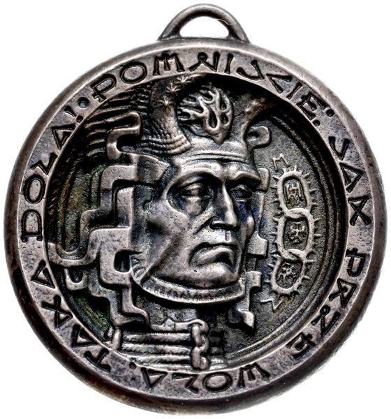 medal z 1955 roku autorstwa Stanisława Szukalskiego, odlany w srebrze w USA z okazji 100-lecia śmierci Adama Mickiewicza