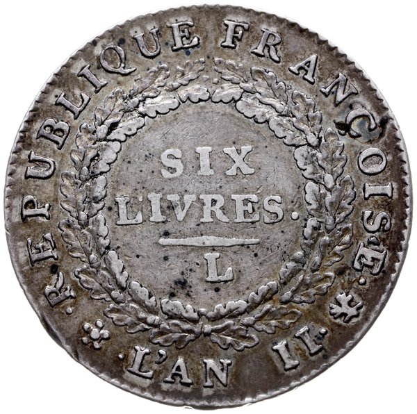 6 liwrów 1793 L, Bayonne