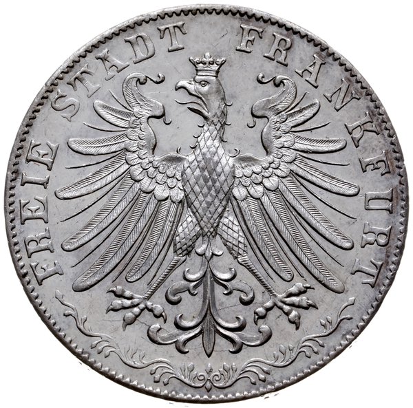 2 guldeny 1855, Frankfurt; Dav. 647, AKS 42, Thu