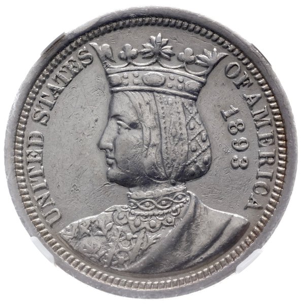 25 centów 1893, Filadelfia; 400. rocznica odkryc