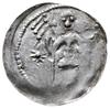 denar z lat 1146-1157; Aw: Rycerz stojący na wprost z proporcem i tarczą w dłoniach, z lewej gwiaz..
