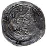 denar 1238-1241, Głogów lub Wrocław; Aw: Postać siedząca w prawo, trzymająca jabłko królewskie; Rw..