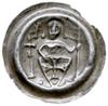 brakteat, ok. 1247-1258; Rycerz z tarczą, krzyże