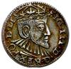 trojak 1590, Ryga; rzadki typ monety z dużą głową króla; Iger R.90.2.a (R3), Gerbaszewski 3 var.; ..