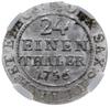 1/24 talara (grosz) 1756 FWôF, Drezno; odmiana bez haka pod datą; Kahnt 591; piękna moneta w pudeł..