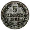 5 groszy 1835, Wiedeń; Bitkin 3, Plage 296; patyna, pięknie zachowane
