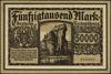 Der Senat der Stadtgemeinde Danzig; 50.000 marek 20.03.1923; numeracja 249465, druk brązowy; Miłcz..