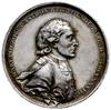 medal z 1778 r. autorstwa Jana Filipa Holzaeussera poświęcony Marcinowi Poczobutowi; Aw: Popiersie..