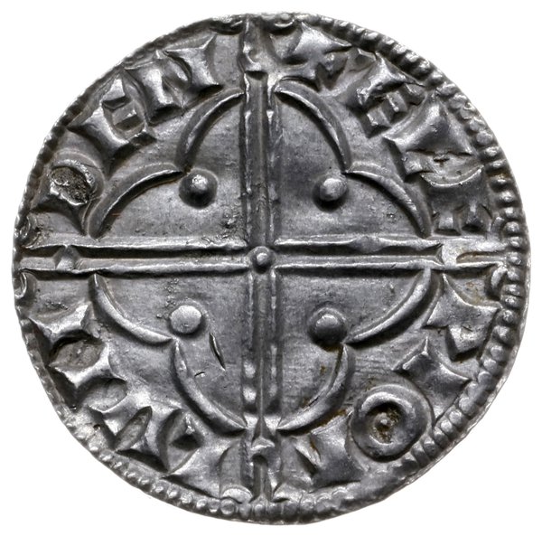 denar typu quatrefoil, 1018-1024, mennica Londyn, mincerz Aelfwig