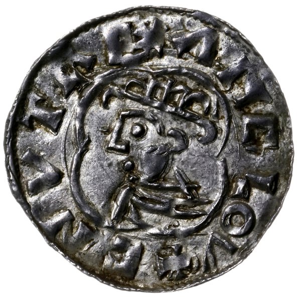 denar typu quatrefoil, 1018-1024, mennica York, mincerz Earngrim