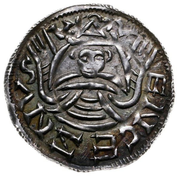 denar przed 1050; Aw: Krzyż z centralnym kółkiem