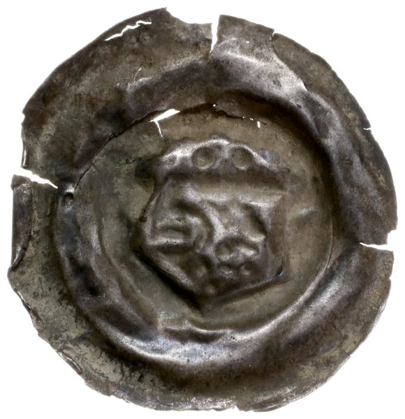 brakteat szeroki, 2. poł. XIII w.; Głowa w koron