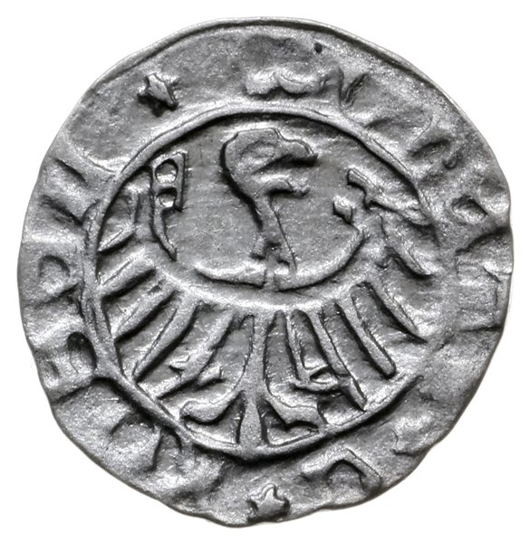 halerz po 1439 roku; Aw: W obwódce litera A, wok