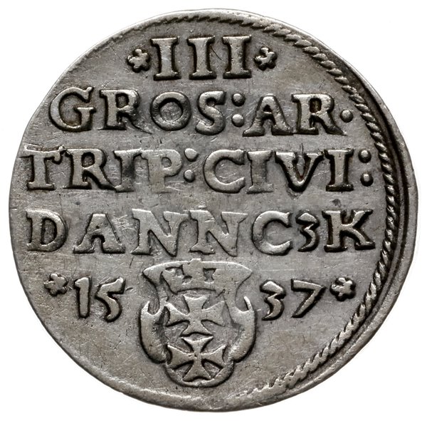trojak 1537, Gdańsk