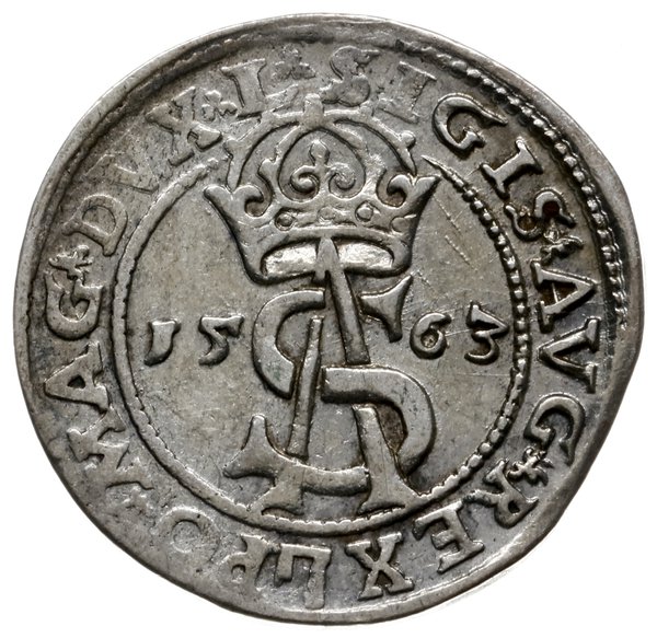 trojak 1563, Wilno; z herbem Topór na awersie, n