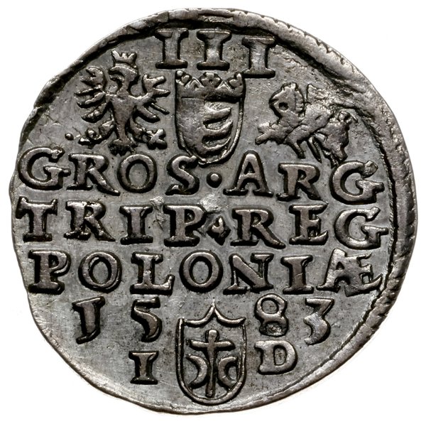 trojak 1583, Olkusz; litery I-D rozdzielone herb