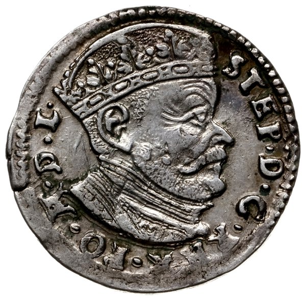 trojak 1585, Wilno; bez herbu Prus na awersie; I