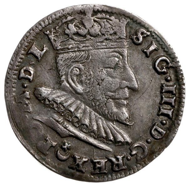 trojak 1589, Wilno; herb Leliwa pod głową króla,