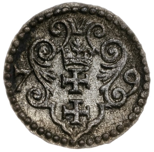 denar 1579, Gdańsk; CNG 126, Kop. 7415 (R4), Tys