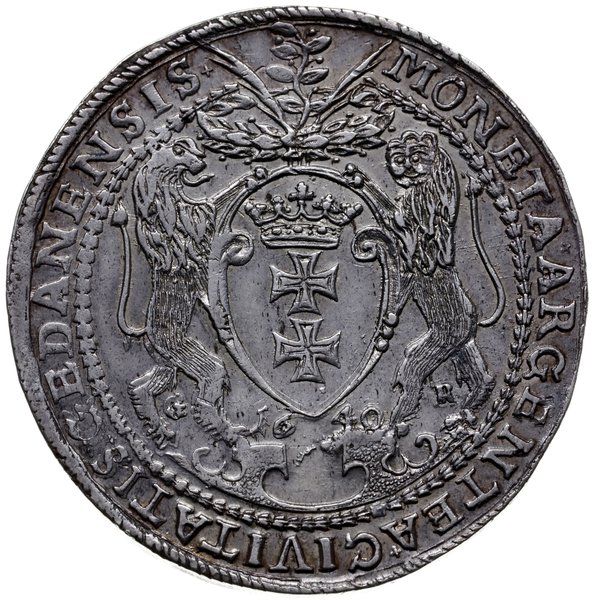talar 1640, Gdańsk; Aw: Popiersie króla w prawo,