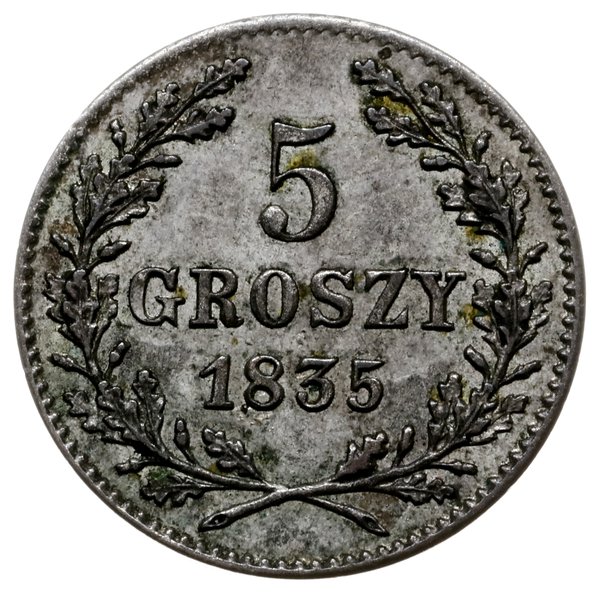 5 groszy 1835, Wiedeń; Bitkin 3, Plage 296, Kop.