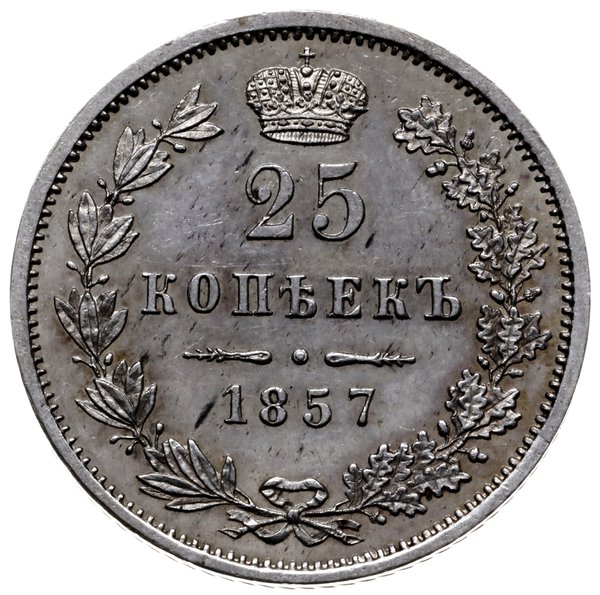 25 kopiejek 1857 M-W, Warszawa