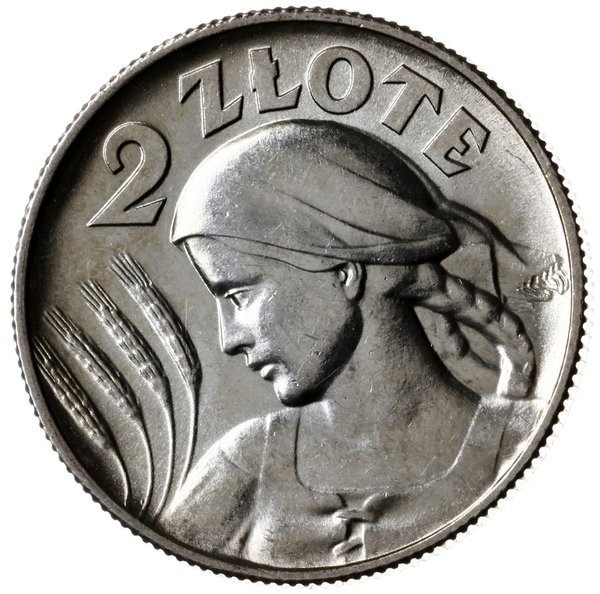 2 zlote 1925 (z kropką), Londyn; popiersie kobie