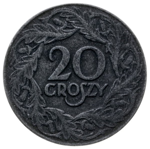 20 groszy 1923, Warszawa; jednostronny, awers w 