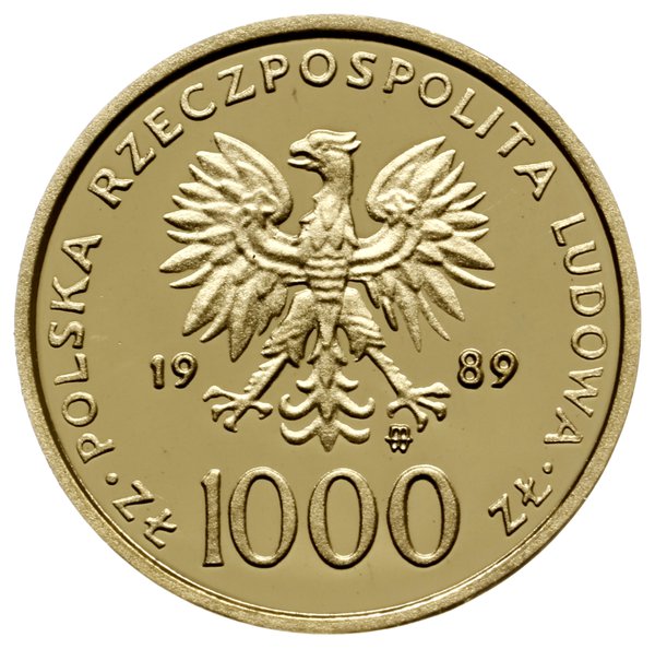 1.000 złotych 1989, Warszawa; Jan Paweł II /popi