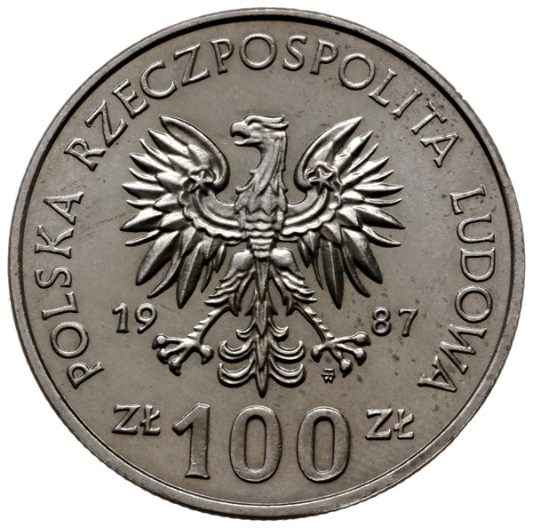 100 złotych 1987, Warszawa; Kazimierz Wielki, na