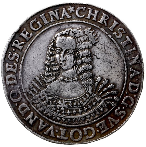 talar 1642, Szczecin; Aw: Popiersie królowej i n