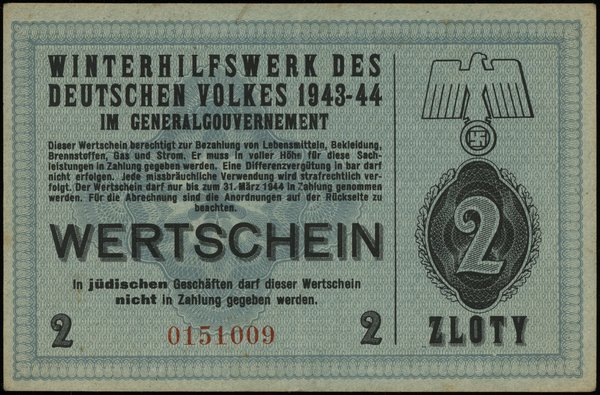 2 złote 1943-1944