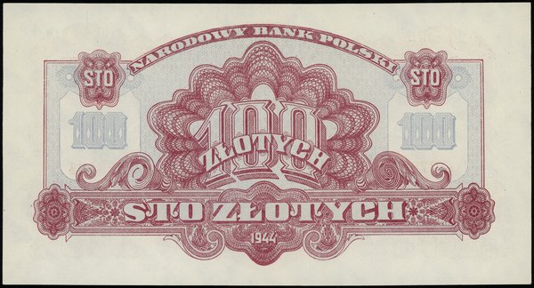 100 złotych 1944, w klauzuli OBOWIĄZKOWE, seria Ax, numeracja 778184