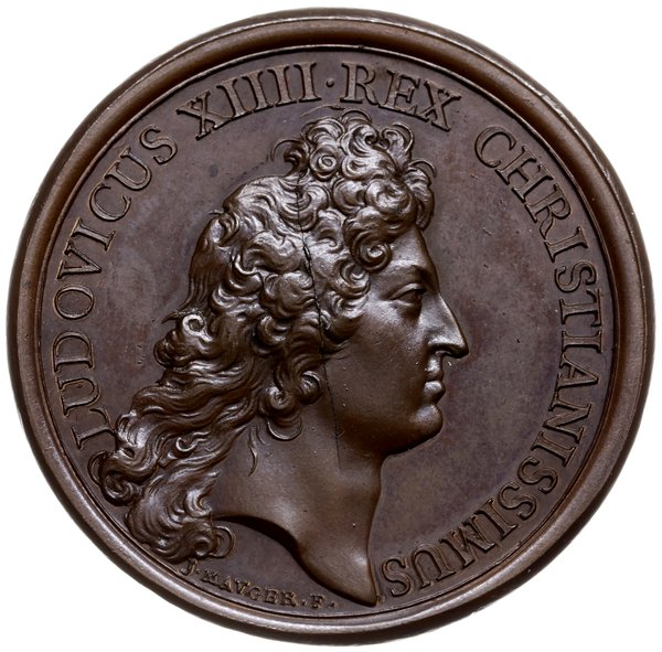 medal z 1669 r. autorstwa Jeana Maugera wybity po abdykacji króla Jana Kazimierza, gdy został opatem  Saint-Germain-des-Pres