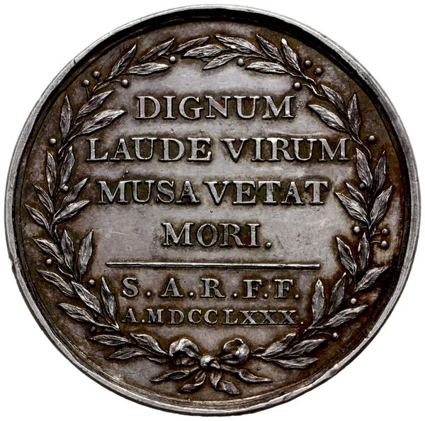 medal z 1780 r. autorstwa F. Holzhaeussera poświęcony Ignacemu Krasickiemu