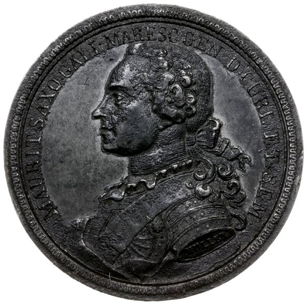 medal z 1750 r. sygnowany MULLER wybity we Francji