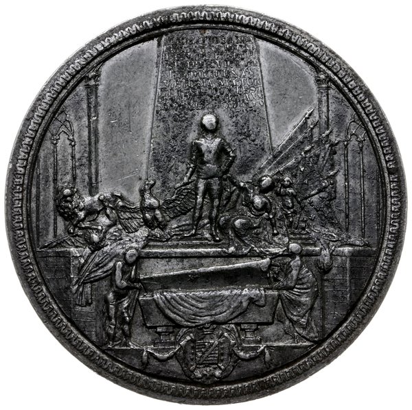 medal z 1750 r. sygnowany MULLER wybity we Franc