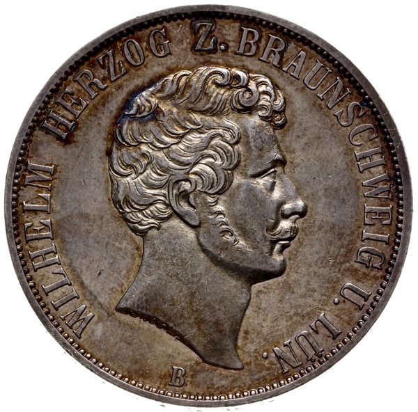 dwutalar = 3 1/2 guldena 1856 B, Brunszwik; wybi