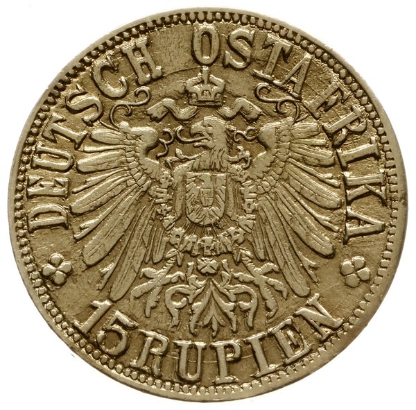 15 rupii 1916 T, Tabora; AKS 0-327, J. 728b, Fr.