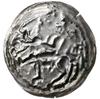 brakteat łaciński; Jeździec na koniu w prawo, z lewej MESI; Str. 103, Gum-H. 103, wyk. głębockie 1..