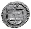 denar koronny po 1404, mennica Wschowa; Aw: Orzeł heraldyczny na wprost, z podniesionymi skrzydłam..